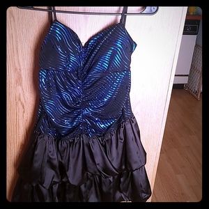 Matalic blue dress